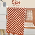 thumbnail image 3 of 1 Pack Checkered Bath Towel Set, Soft Decorative Towels for Bathroom Spa Beach, Large Shower Towels (Red), 3 of 7