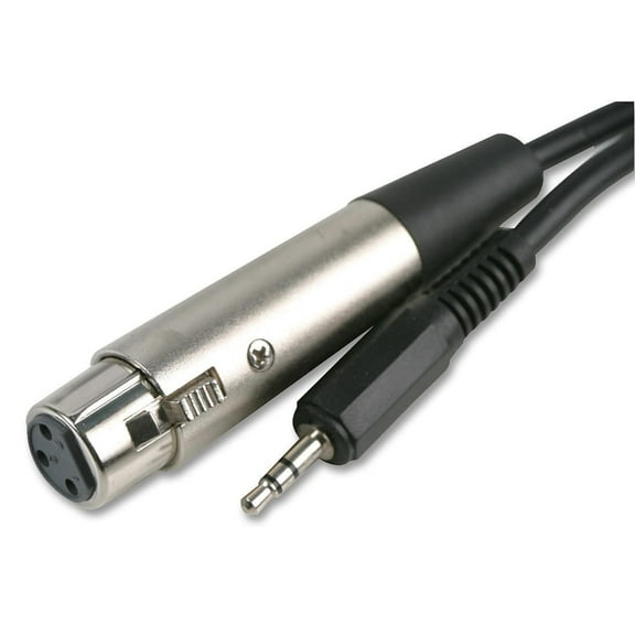 PRO SIGNAL - 3 Pin XLR Socket to 3.5mm Stereo Jack Plug Lead, 6m Black