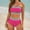 Hot Pink, variant on QUNYINEY Vintage Swimsuits for Women 2025 Strapless Bikinis Bathing Suit High Waisted Two Piece Swimsuit Sets