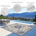 thumbnail image 3 of Blue Boho Outdoor Rug 4x6 Ft - Reversible Patio Rug Outdoor Camping Rugs, Rustic Southwestern Ethnic Geometric Washable Indoor Outdoor Area Rugs, Non-Slip Outdoor Carpet Runner for Deck/Porch, 3 of 8