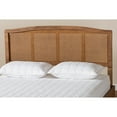 thumbnail image 5 of Baxton Studio Marieke Mid-Century Modern Ash Wanut Finished Wood and Synthetic Rattan Full Size Headboard,Wholesale, 5 of 7