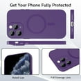 thumbnail image 3 of Magnetic case for iPhone 11 Pro Max Phone Case for Women, Matte Luxury Soft Metallic Luster Design with Camera Lens Protector, Compatible with Magsafe Case for iPhone 11 Pro Max 6.5"-Purple, 3 of 13