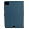 thumbnail image 3 of ELEHOLD Leather Wallet Case For iPad 6th Generation Fiber Pattern Lightweight Folio Stand Cover, Auto Sleep&Week Function, Full Body Protection, Darkblue, 3 of 10