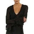thumbnail image 5 of Liacowi  Women’s Sexy See Through Long Sleeve Deep V Neck Bodycon Maxi Dress Floral Lace Cocktail Party Cover Up, 5 of 6