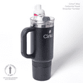 thumbnail image 4 of Cirkul 30oz Travel StrawSip Double-Wall Insulated Stainless Steel Tumbler with Handle, Carbonite (Black), 4 of 15
