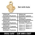 thumbnail image 2 of Hand Drawn Prickly Pear Cactus Doodle Wood Mini Charms Shapes DIY Craft Jewelry - With Hole - 12mm (26pcs), 2 of 7