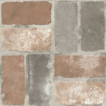 FloorPops Harvard Brick Red 12 in. x 12 in. Peel and Stick Virgin Vinyl Floor Tiles (10-Pack)
