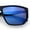 Black - Blue Mirror, variant on Polarized Mens Flat Top Sport Plastic Geometric Rectangle Sunglasses [Navy - Black]