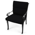 thumbnail image 3 of Jordan Manufacturing Sunbrella 44" x 22" Canvas Black Solid Rectangular Outdoor Chair Cushion with Ties and Hanger Loop, 3 of 12