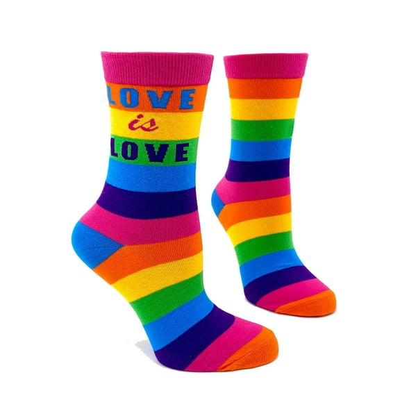 Fabdaz Love is Love Rainbow Pride Socks for Women
