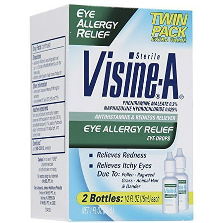 Visine-A Eye Allergy Relief For Redness & Itchy Eyes 2 Count (Best Eye Drops For Itchy Eyes)