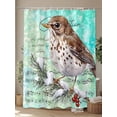 thumbnail image 4 of Fsddascl Brown Bird Shower Curtain Set - 54" x 78" Washable Bathtub Curtain with 12 Hooks, Music Farmhouse Animals Country Teal Waterproof Fabric Stall Shower Curtains for Bathroom/Bathtub Décor, 4 of 6