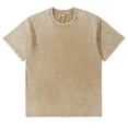 thumbnail image 3 of Ulitacool Men T Shirt Classic Washed Fit Tee Soft Short Sleeve Crewneck Top With Relaxed Drop Shoulder Soft Clothing Gold, 3 of 3