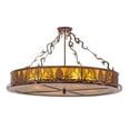 thumbnail image 5 of Meyda Tiffany 159669 Mountain Pine 4 Light 36" Wide Semi-Flush Drum Ceiling Fixture - Rust, 5 of 7