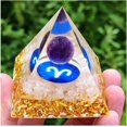 thumbnail image 1 of 1 kit generador de energía de cristal de cuarzo con constelación de pirámide, cristal de piedra natural para meditación de chakras, equilibrio espiritual, 1 of 5