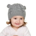 thumbnail image 4 of Visland Unisex Baby Toddler Hat and Mitten Set, Winter Knitted Thick Warm Beanie Cap Gloves for Infant Boys Girls, 4 of 7