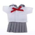 thumbnail image 4 of Mini conjuntos de uniformes japoneses reemplazo de accesorios hechos cuerpo , 7 a elegir , Gris claro, tal se describe Yotijar Muñeca, 4 of 10