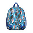 thumbnail image 3 of Owl Student Backpack – Cute Snowy Owl Big Eyes Cartoon Print With Night Pattern Design For Student, 3 of 6