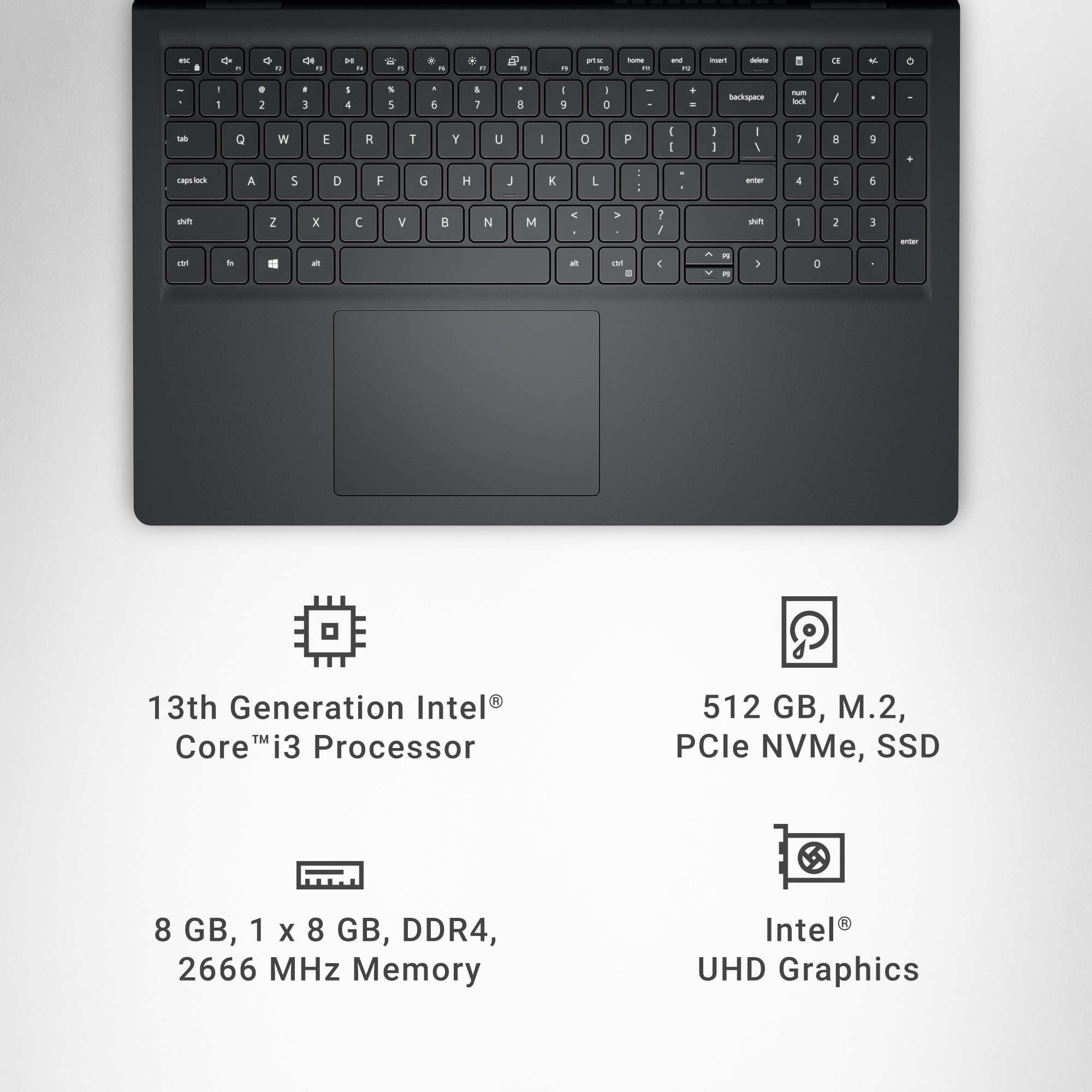 Dell Laptop Inspiron 15 3530 15,6 Pulgadas FHD Intel Core i3-1305U 8GB RAM 512GB NVMe SSD Negro Carbón Dell Laptop Inspiron 15 3530 15,6 Pulgadas FHD Intel Core i3-1305U 8GB RAM 512GB NVMe SSD Negro Carbón