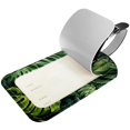 thumbnail image 2 of Square 2Pack PU Leather Tropical Leaves Cruise Luggage Tag with Privacy Cover and Name ID Tag for Travel Handbags Backpacks Luggage Tags, 2 of 6