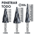 thumbnail image 4 of Juego De Brocas Bloosom  Escalonada De Acero Hss M35 Para Metal, 3pz Negro, 4 of 4