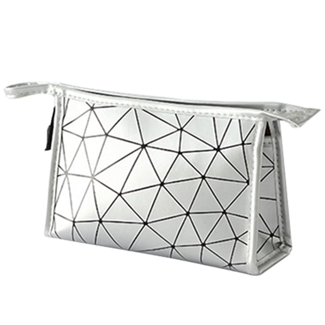 Faux Leather Makeup Bag Waterproof Portable Cosmetic Pouch Toiletry Storage Bag