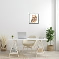thumbnail image 2 of Brown Horned Owl Eye Wink Minimal Bird Animals & Insects Framed Art Print Wall Art, 17x17, 2 of 7