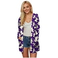 thumbnail image 5 of Kaprioy Cardigan Sweaters for Women Long Sleeve Cardigan Halloween Soft Open Front Fall Fashion V-Neck Outwear Dressy Loose Coat Dark Purple, XL, 5 of 9