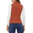 thumbnail image 3 of INSPIRE CHIC Women's Zip Up Jacket Sleeveless Anorak Utility Vest Jacket with Pockets M Orange Red, 3 of 6