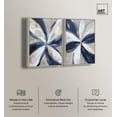 thumbnail image 3 of Blue Blossom Set Canvas Set of 2 Luxe Abstract Sets by Art Remedy, Silver Frame, 16 x 24, 3 of 6