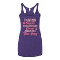 thumbnail image 2 of Wild Bobby, Fighting Cancer And Still Sexy, Breast Cancer Awareness, Women Tri-Blend Racerback Tank Top, Purple Rush, Medium, 2 of 5