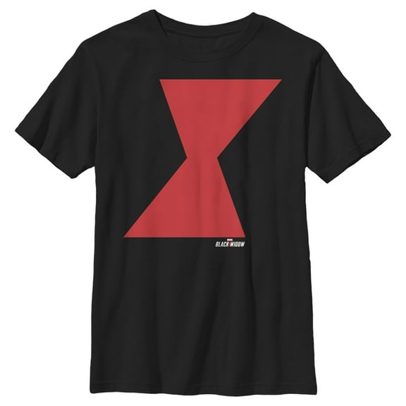 Boy's Marvel Black Widow Bold Hourglass  Graphic Tee Black Large