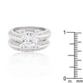 thumbnail image 3 of Cubic Zirconia Round Cut Pave Ring Set, 3 of 4