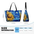 thumbnail image 4 of Disketp Whimsical Sunflowers Night Sky Bolsa de Playa de Gran Capacidad, Bolso Impermeable y a Prueba de Arena para Mujer, Ideal para Playa, Piscina y Natación, 4 of 7
