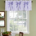 thumbnail image 3 of 2 Pack Valances for Window, Purple Bow Short Curtains for Kitchen Bedroom Living Room, Cute Bowknot Simple Pure Color Rod Pocket Small Window Treatment Valance Drapes 54 x 18 Inch, 3 of 8