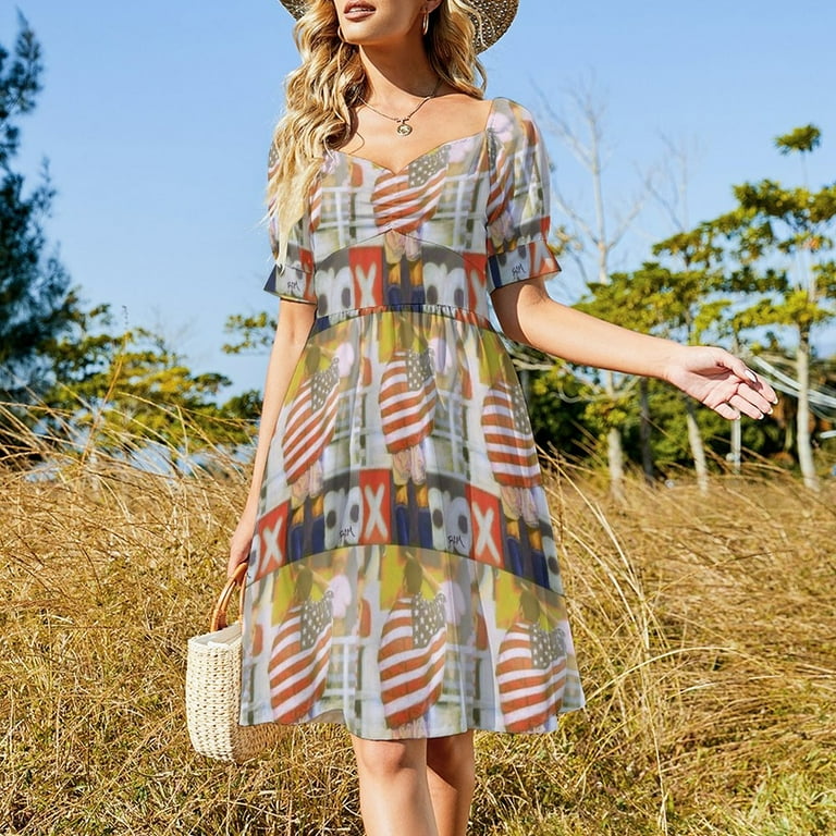 American Made Sleeveless Dress long dresses for women evening dress women  Party dresses for women - Walmart.com