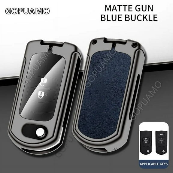 For Mazda C 2/3 button key case CX-5 CX5 CX-7 CX-9 2 3 6 Axela Atenza 2014 2015 2016 Zinc alloy leather Car Key Case Cover