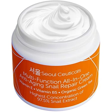 Seoulceuticals Korean Skin Care Snail Mucin Repair Cream Korean Moisturizer Night Cream 97 5 Snail Mucin Extract All One