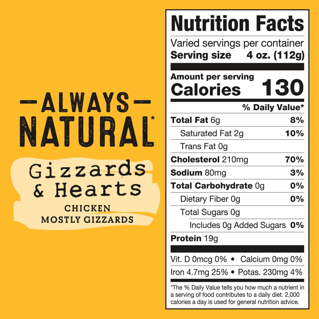 Foster Farms Fresh & Natural Cage Free Chicken Gizzards & Hearts, 0.85-1.35 lb