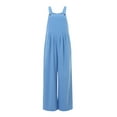 thumbnail image 5 of Women Casual Loose Sleeveless Jumpsuits Long Baggy Pants Rompers Jumpsuits with Pockets, 5 of 9