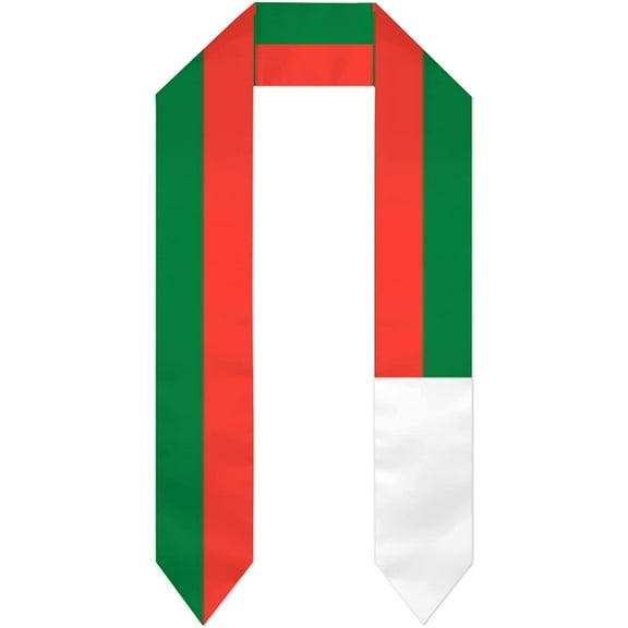 DABOYOZHZH Madagascar Flag Graduation Shawl Sash Stole Wraps Scraf For International Study Pride Women Men