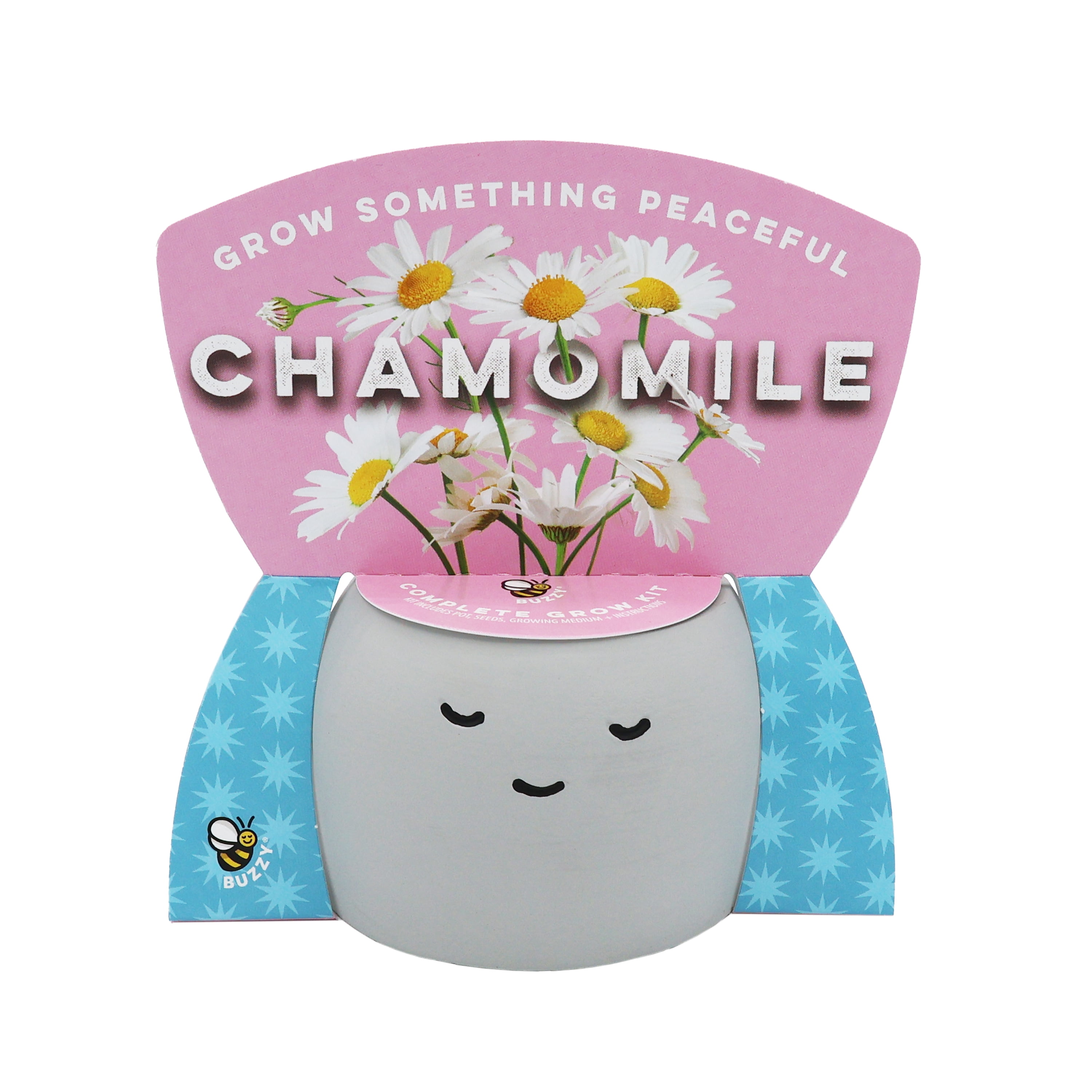 Peaceful Emoji Pot Grow Kit Trio (Set of 3) – Chamomile, Moss Rose & Aloe – Cute Mini Plant Kits for Desks, Dorm Rooms, Windowsills & Gifts