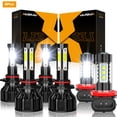thumbnail image 1 of Compatible for Chevrolet Colorado 09-12 LED Headlight Bulbs Kit Hi/Lo Beam & Fog Light White 6-Pack, 1 of 13