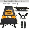 thumbnail image 4 of MOPHOTO XXL Oversized Adults Camping Cot with Mattress&Carry Bag, 78" x 32"x 18" Heavy Duty Guest Bed, Folding Camping Cot, Oxford Folding Cot Portable Outdoor Military Sleeping Bed, 4 of 8