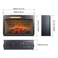 thumbnail image 7 of 26 inch Electric Fireplace Insert, Infrared Quartz Heater with Realistic Wood Log and Brick Design, 1500W Fireplace Heater with Remote Control for Existing Fireplace, Antique Black, 7 of 7