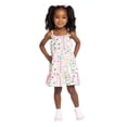 thumbnail image 2 of Wonder Nation Toddler Girls Sleeveless Allover Print Dress, Sizes 12M-5T, 2 of 8