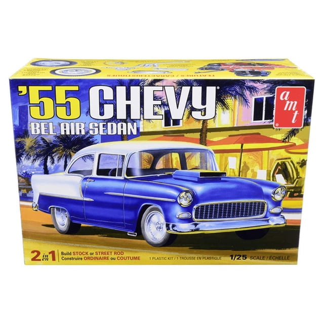 Kit de modelismo AMT Chevrolet Bel Air Sedan 1955 escala 1:25
