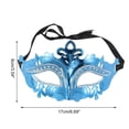 thumbnail image 2 of Unique Bargains 1 Pc Electroplated Half-face Party Mask Blue Plastic, 2 of 5