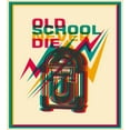 thumbnail image 3 of Jukebox Duvet Cover Set, Retro Never Die Words on Antique Radio Abstract Backdrop, Decorative 3 Piece Bedding Set with 2 Pillow Shams, Calking Size, Turquoise Hot Pink, by Ambesonne, 3 of 3