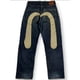 thumbnail image 3 of Pantalones vaqueros con estampado personalizado retro más vendidos Y2K para hombre, novedad de 2023, pantalones vaqueros rectos sueltos estilo punk hip hop gótico, ropa de calle para parejas, 3 of 5